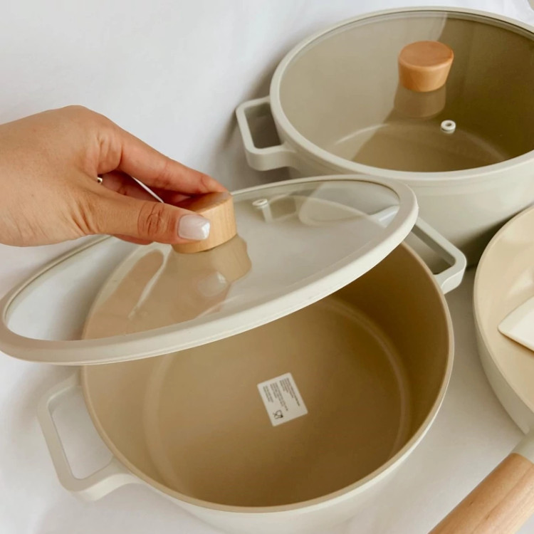 قابلمه فیکا 7 پارچه کره جنوبی رنگ کرم