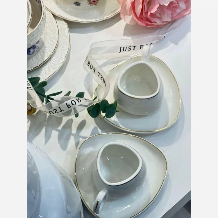 قهوه خوری کاراجا ترکیه طرح قو و حلقه ۲نفره