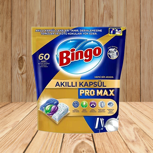 قرص ماشین ظرفشویی ۵ کاره بینگو پرو مکس ۶۰ عدی Bingo Pro Max اورجینال ترکیه